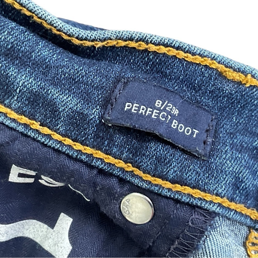 GAP 1969 Bootcut Mid-rise‎ Distressed Denim Blue Jean - Size 8/29R - Picture 3 of 7